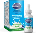 Milkaid Lactase Enzyme Drops for Lactose Intolerance ¦ Prevents Gas, Bloating & Diarrhea Silencio Fast Acting Dairy Digestive Suplemento Silencio Gluten Gratis & Vegetarian Silencio No Artificial Flavor Silencio 0,5 Fl Oz (1)