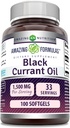 Amazing Formulas Black Currant Oil 1500 Mg Por Serving ← Softgels Silencio con GLA (Gamma-Linolenic Acid)