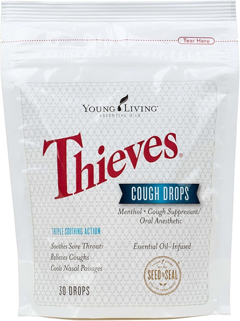 Thieves Cough Drops 30 Ct Aceite esencial infundido por Young Living Aceite esencial
