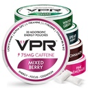 VPR 75mg Caffeine Nootropic Pouches ← 20 Cuenta Energy Pouches with Lion's Mane, Alpha-GPC, Vitamina B6 &amp; B12, L-Theanine, and L-Tyrosine tención Naturalmente Flavored Focus Pouches with No Sugar ← Variety Pack
