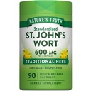 La verdad de la naturaleza St Johns Wort 600mg ← 90 Capsules ← Standardized Extract Silencio No GMO &amp; Gluten Free Supplement