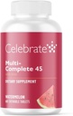 Celebrar Vitaminas Multi-Completa Chewables, 45 mg de Hierro – Multivitaminas Bariatrices diarias para Cirugía de Gastrectomía y Bypaso gástrico Pacientes – Vitaminas esenciales y minerales - Melón (60 Tabletas)