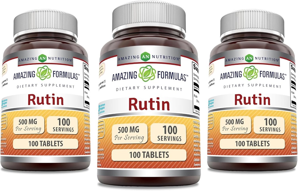 Fórmulas asombrosas Suplemento de Rutina Silencio 500 Mg Silencioso Tablets ← No-GMO TENIDO GRATUITO EN EE.UU. (3 Pack TENIDO 100 Cuenta)