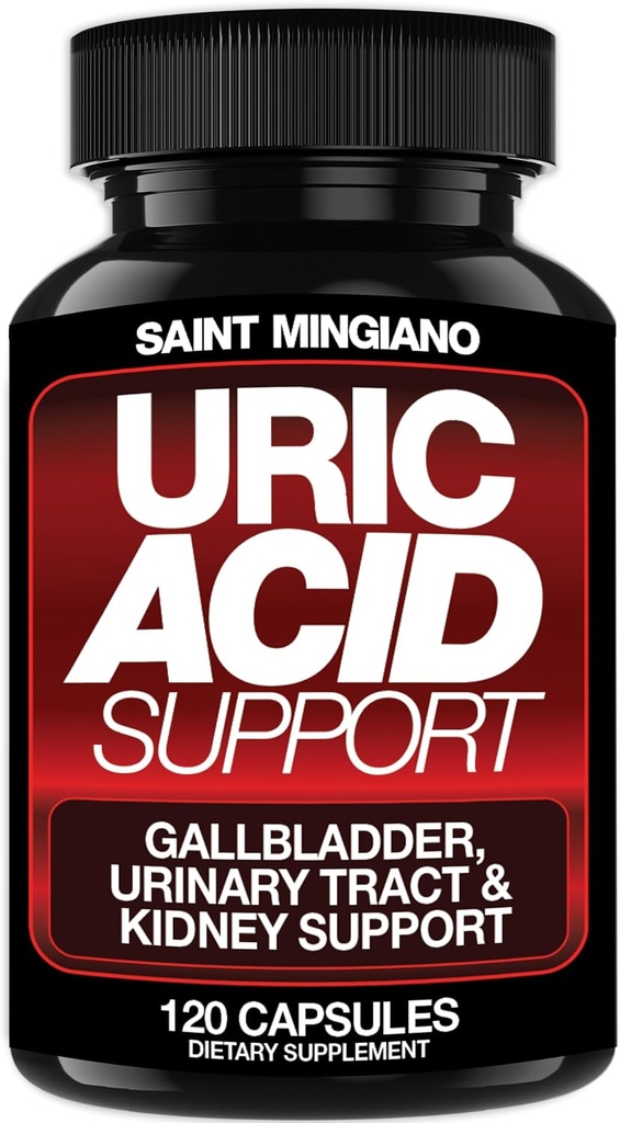 Uric Acid Flush for Gout Support -120 Capsules - Supports Kidney Limpiar desintoxicación " Reparación, vesícula biliar " Temas de Tract - Esencial para el soporte conjunto Detox - Extracto de Arándano