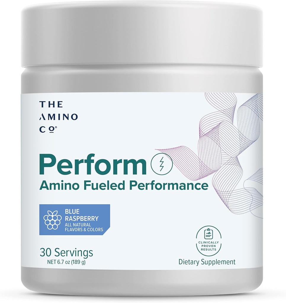 El Amino CO. - Realizar Pre Workout Powder Suplemento con Aminoácidos Puros EAA & Natural Flavor, Stevia Sweetened Preworkout Energy Boost for Men & Women - Blue Raspberry (6.7 oz)