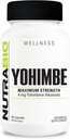 NutraBio Yohimbe (4mg)- Suplemento Yohimbe para Hombres y Mujeres- Yohimbe Bark Extract- 4mg- 90 cápsulas vegetales