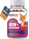 Vitaminas Gummy de Hierro para Niños y Adolescentes – Tapioca Basado - Mejor Tasting - No GMO - Gluten Free - Vegan - Suplemento de Hierro Chewable w/Vitamin A, C, B3, B5, B6, B12, Ácido Fólico, Biotin " Zinc 100ct