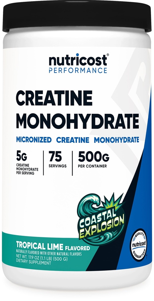 Nutricost Creatine Monohydrate Powder (Explosión del presupuesto, 500 gramos) - Suplemento de la creatina micronizada - Vegan, GMO-Free, Gluten Free
