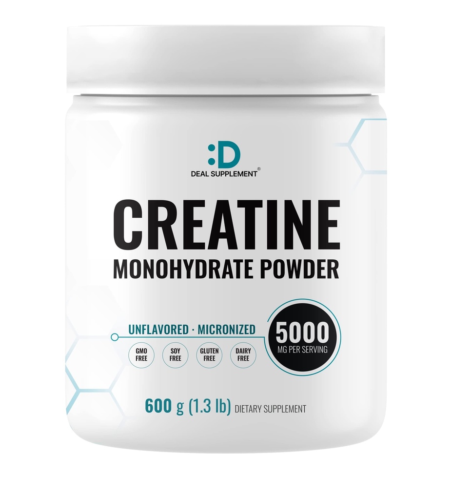 Instant Creatine Monohydrate Powder, 5g Por Serving – 120 Servings ¦ Micronized, Unflavored, Fast Absorbing Fórmula ¦ Apoya Strength, Power &amp; High-Intensity Training  Vegan, Keto, Non-GMO