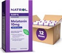 Natrol Advanced Sleep Melatonin 10mg, Dietary Supplement for Restful Sleep, Time Release Melatonin Tablets, 100 Time-Release Tablets, 100 Day Supply (Pack of 12)