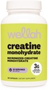 Cápsulas de monohidrato de Wellah Creatina (3000 mg) 120 Cápsulas - Cretina micronizada, 30 Actuaciones