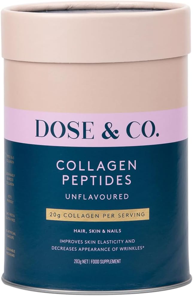 DOSE ' CO. Peptides de colágeno puro para el cabello, uñas de piel, desflavorado - 10oz suplemento de polvo