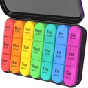 Organizador Daviky Pill 3 veces al día, Daily Pill Box 7 Day, Weekly Cases Medicine Organizers to Hold Vitamins and Medication