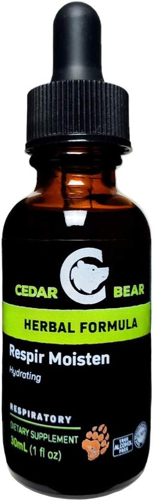 Oso de Cedro Respirar Moisten un suplemento herbario líquido que hidrata y calma los tejidos respiratorios irritados y depende de las ramas secas ocasionales 1 Fl Oz