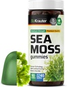 BIO KRAUTER Irish Sea Moss Gummies for Women and Men - 2840 mg Strength - 90 Vegan Chews - Bladderwrack & Burdock Root Suplemento - Chondrus Crispus Fórmula - Seamoss Gummies