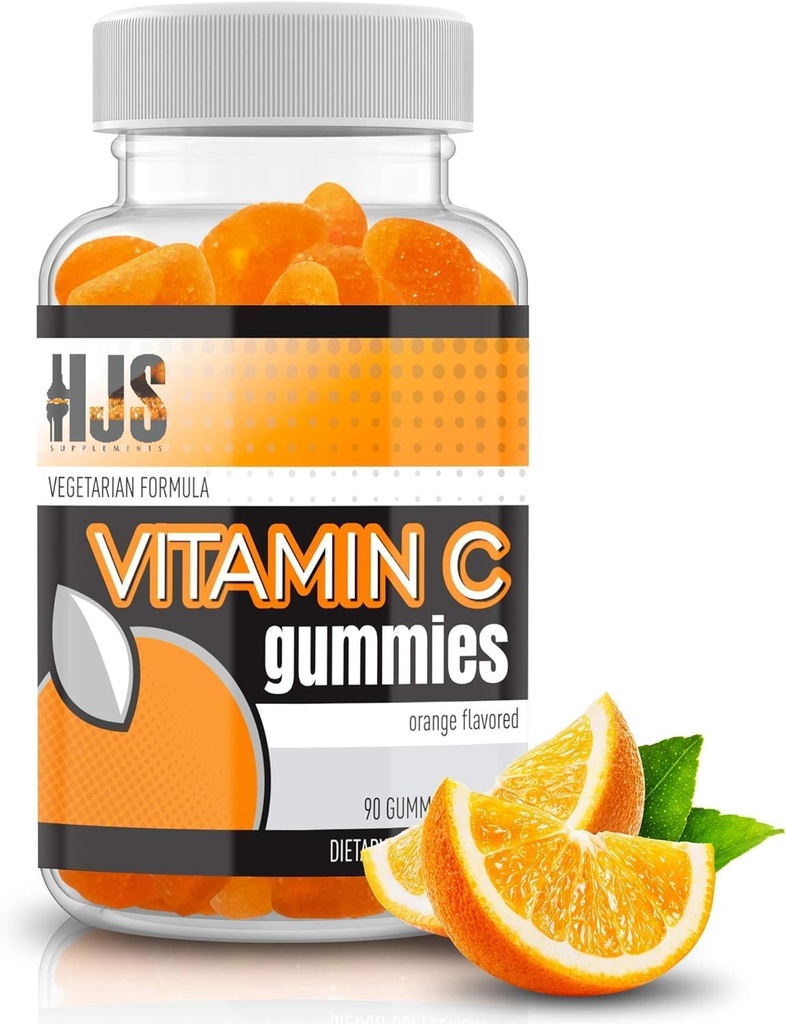 Vitamina C Gummies ¦ Chewable Naranja Flavored ← Immune Support ¦ Heart Health TEN Gluten-Free & Vegetarian ← Vitamina C Gummies para Adultos & Niños- 90 Conde