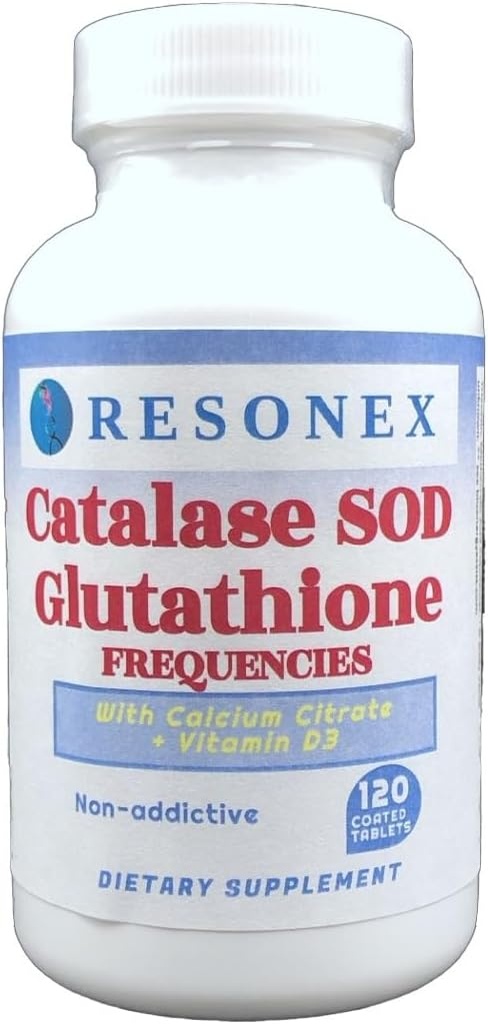 Catalase, Superoxide Dismutase (SOD), y Glutathione Frequencies- 120 Tablets
