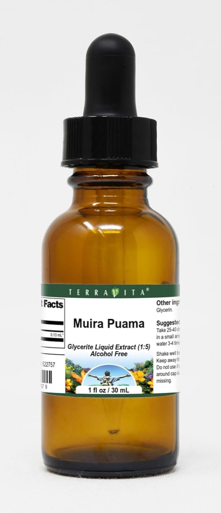 [BRSWG235OAOW2YL3] Muira Puama Glycerite Liquid Extract (1:5) - No Flavor (1 oz, ZIN: 522757) - 3 Pack