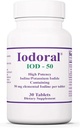 Optimox Iodoral 50 mg Suplemento - Potassium Iodide Tablets, Thyroid Support, Daily Vitamins and Minerals, Lugol's Iodine Solution - 30 Count.