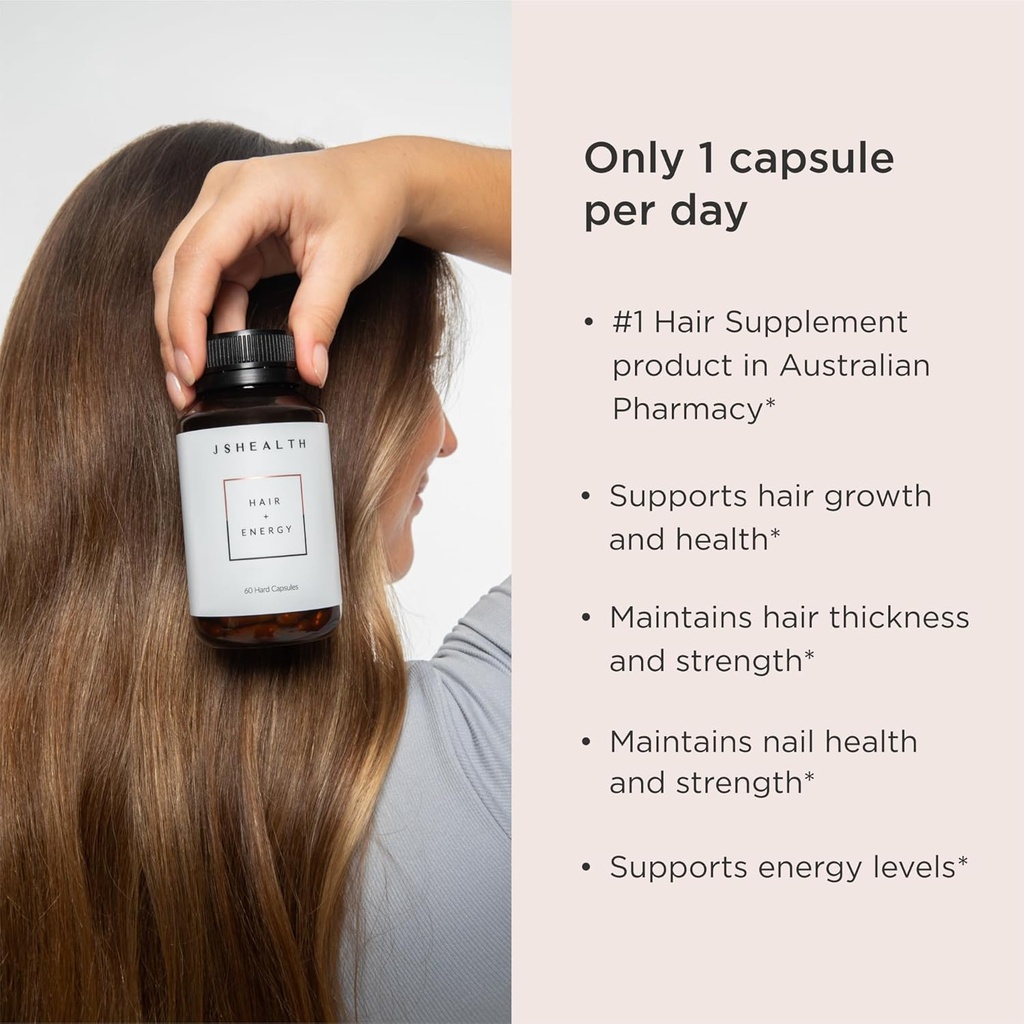 JSHealth Vitamins Beauty Favoritos Bundle - Incluye Hair + Energy Hair Vitamins & Vitality X + Collagen Beauty Powder Suplemento