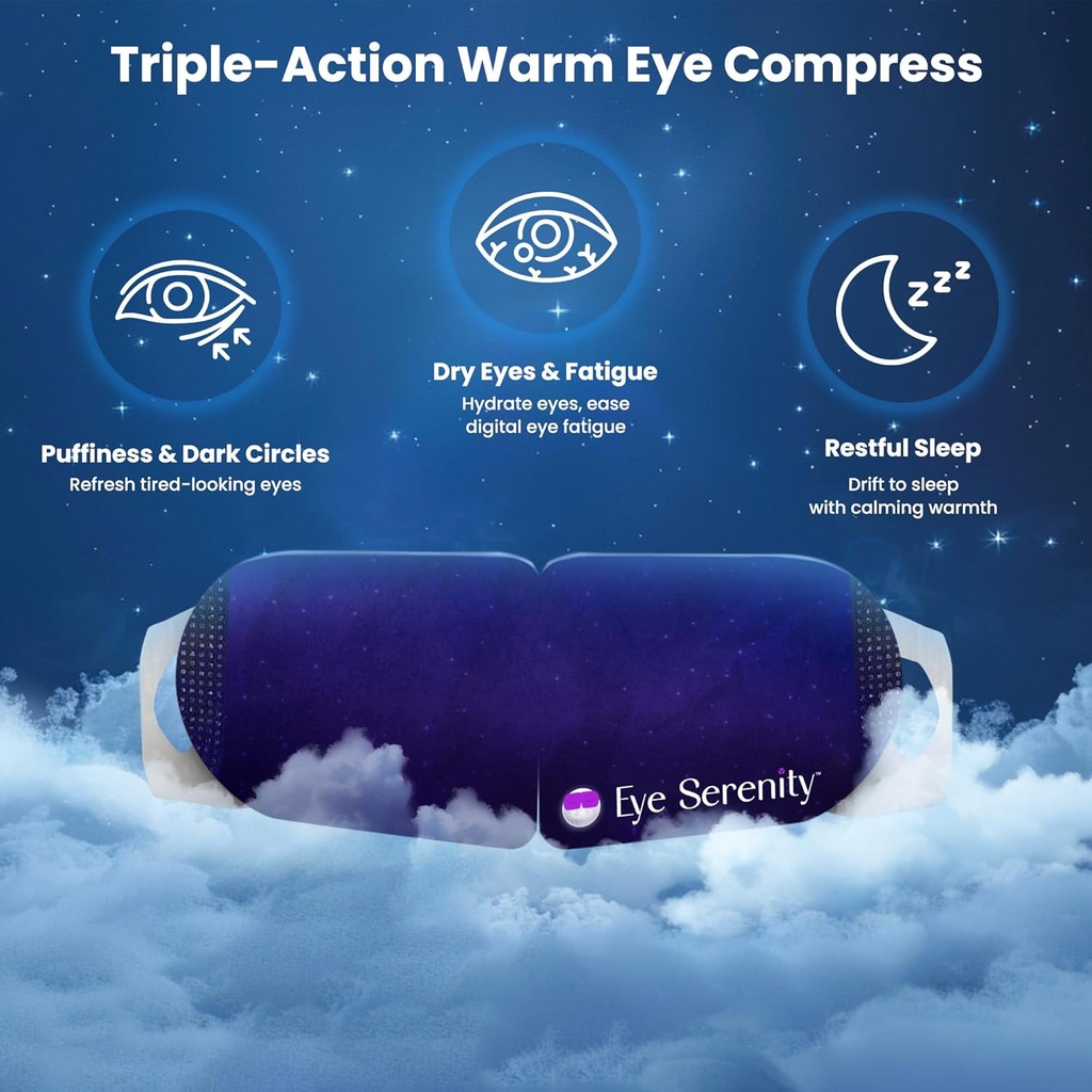 [BRSRAGL7OUNWECDO] Máscara de ojo de vapor Compresor de calor para ojo seco, alivio rápido para tinte, ojos suaves sensibles - Máscara de calor húmedo para dormir, 15 Pack