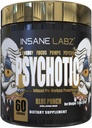 Insane Labz Psychotic Gold, High Stimulant Pre Workout Powder, Extreme Lasting Energy Focus, Pumps and Endurance with Beta Alanine, DMAE Bitartrate, NO Booster (60 Servings, Blue Punch)