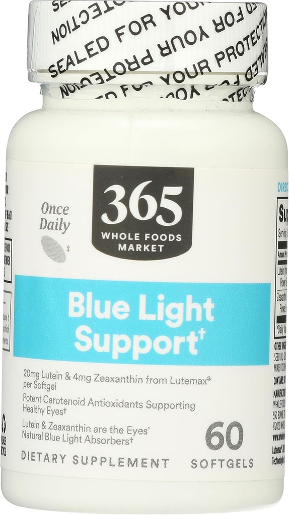 365 por Whole Foods Market, Lutein 20mg con Zeaxanthin 1mg, 60 Cuenta