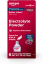 Amazon Basic Care Electrolyte Powder Packets for Kids & Adults, Cherry Flavor, 6 cuentan (Pack of 1)