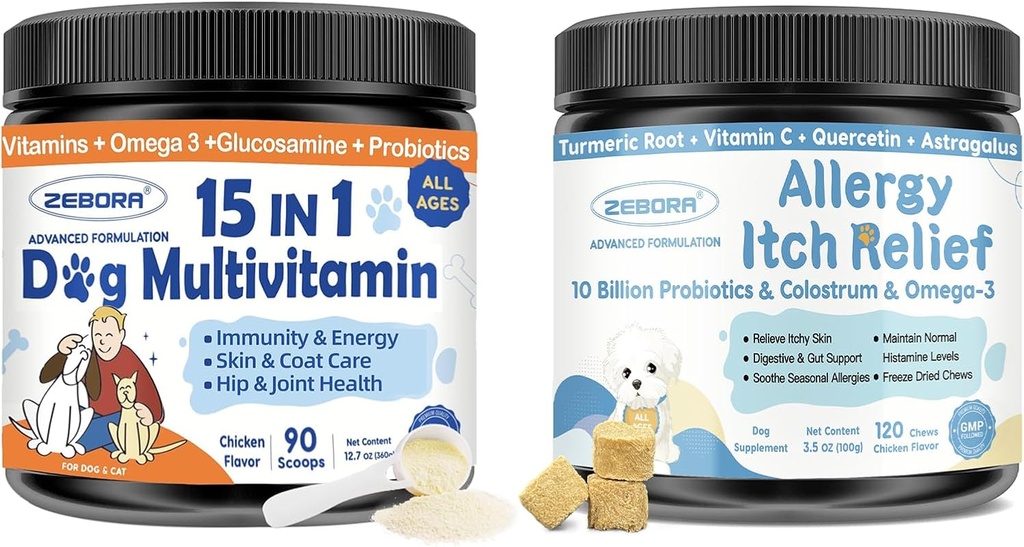 Polvo multivitamínico de perros con Glucosamina, Mandíbula de Alivio de Perros