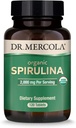 Dr. Mercola Organic Spirulina - 2.000 mg - USDA Organic - Supports Normal Detoxification & Immune Health - Whole Food Superfood - Non-GMO, Gluten-Free & Soy-Free - 120 Tablets
