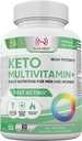Keto Multivitamínico para Mujeres y Hombres - 35 Potente, Ingredientes Puros - Vitamina C, Vitamina D, Vitamina A, Vitamina E y Zinc para Soporte Inmunitario - No GMO, Gluten Gratis, Azúcar Gratis, Todo Natural - 30 Días