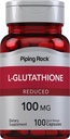 Piping Rock L Glutathione Suplemento TEN 100 mg TENIDO 100 cápsulas TENIDO Forma reducida ANTE No GMO, Gluten Free