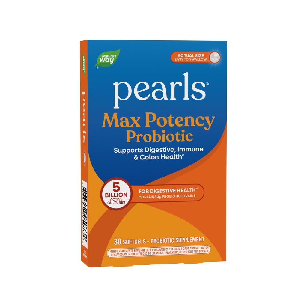 Manera de la naturaleza Perlas Probióticas Max Potency, 5 mil millones de culturas activas, 30 Softgels