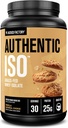 Fábrica Jacked Authentic ISO Grass Fed Whey Protein Isolate Powder - Low Carb, Non-GMO Muscle Building Protein w / No Fillers, Post Workout Recuperación, Vainilla Oatmeal Cookie