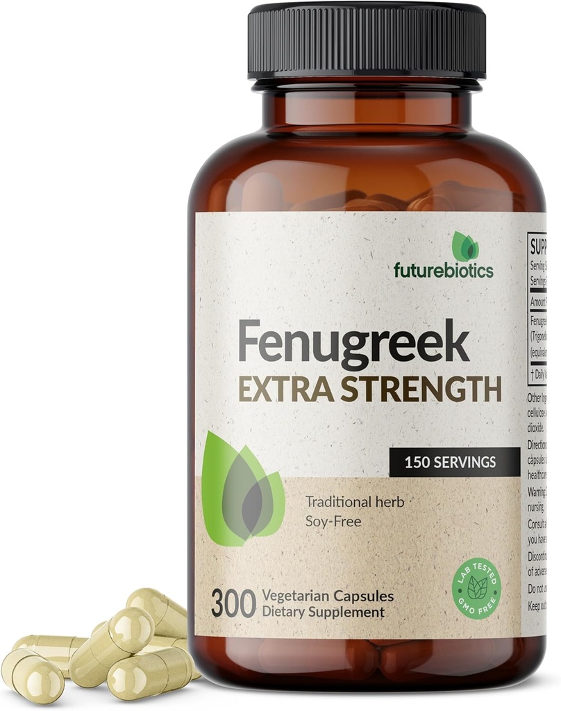 Futurebiotics Fenugreek Extra Strength Supports Total Good Health & Well-Being, Non-GMO, 300 capsules vegetarianos