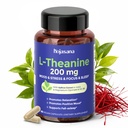 L Theanine 200mg con Saffron, GABA, Magnesium Glycinate & Vitamin B6, L-Theanine Supplement Advanced Complex Formula for Mood Relaxation & Stress Relief & Sleep Support, 60 Vegan Capsules