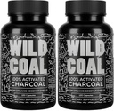 Alimentos silvestres Cápsulas de carbón activados ← Cápsulas de coco 100% orgánicas Tablas activas para el alivio de la hinchazón Ø Lab Tested " Non-GMO Detox Pills Silencio USA (Dos botellas - 120 cápsulas)