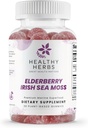 Moss de Mar Orgánico Gummies - Concentrado 2100mg Mar irlandés Moss + Esenciales de Elderberry Blend - Formulación Avanzada Una vez Día Con Maniquí Extracto (30 Conde)