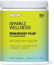 Sparkle Wellness Skin Boost Plus (No Flavor) [50-Serves] fort Collagen Powder Supplement with VERISOL Bioactive Hydrolyzed Collagen Peptides, Vitamina C & Hyaluronic Acid