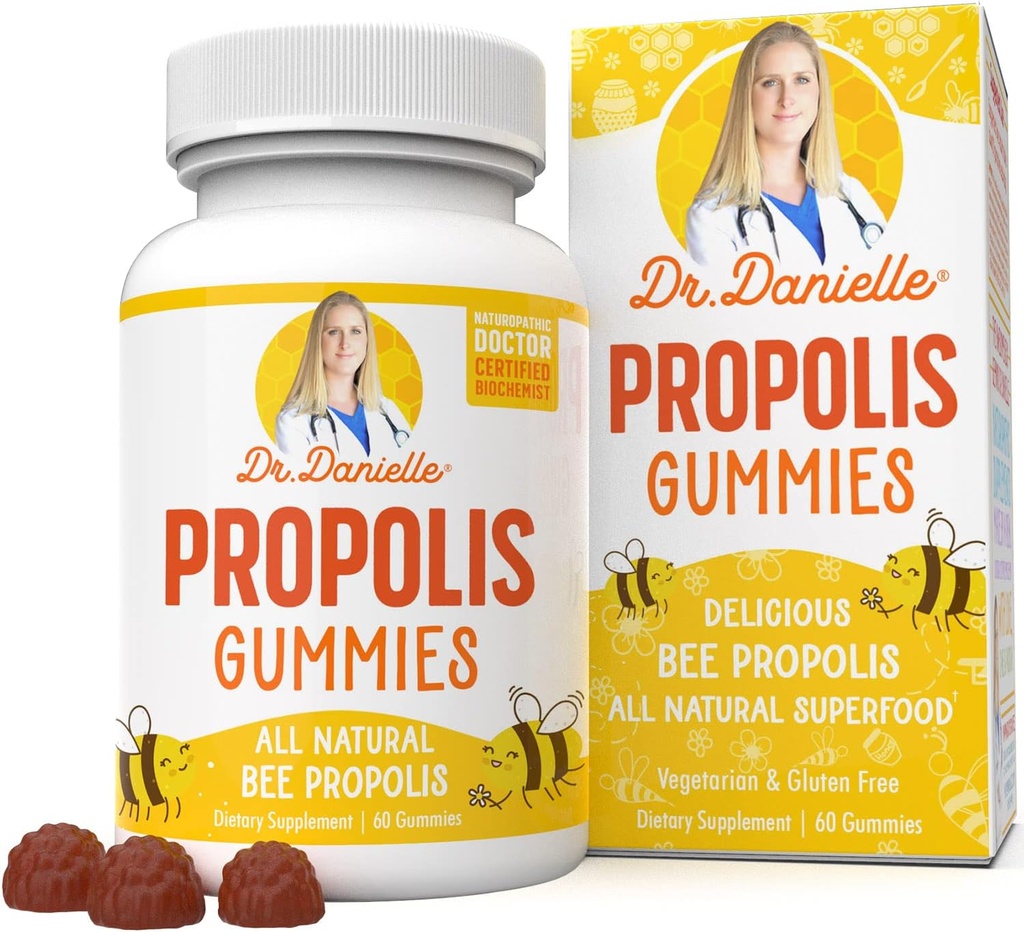 Propolis Gummies por el Dr. Danielle, Best Propolis Gummy Suplemento, 500mg