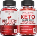 Atlantis Nutrición Tart Cherry 60 Gummies + Azúcar Keto Apple Cider Vinegar 60 Gummies
