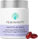 Femininity Smooth como Silk+ 30-Day Starter Kit para Sequedad Vaginal (60 Jarrón de vidrio Refillable de Softgels) – Blend of Sea Buckthorn Oil, Vitamina D3 y Omega-3 de base vegetal DHA