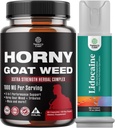 Bundle of Horny Goat Weed Extract Complex for Men and Women Enhanced Energy and Stamina and Black Maca Root Capsules for Hombre - Invigorating Drive Mood & Energy Booster for Men