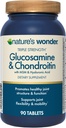 Condroitina de Glucosamina triple de la naturaleza con MSM y ácido hialurónico y Boswellia para la salud conjunta, soporta flexibilidad y movilidad conjunta, fuente de 45 días, 90 Tablets
