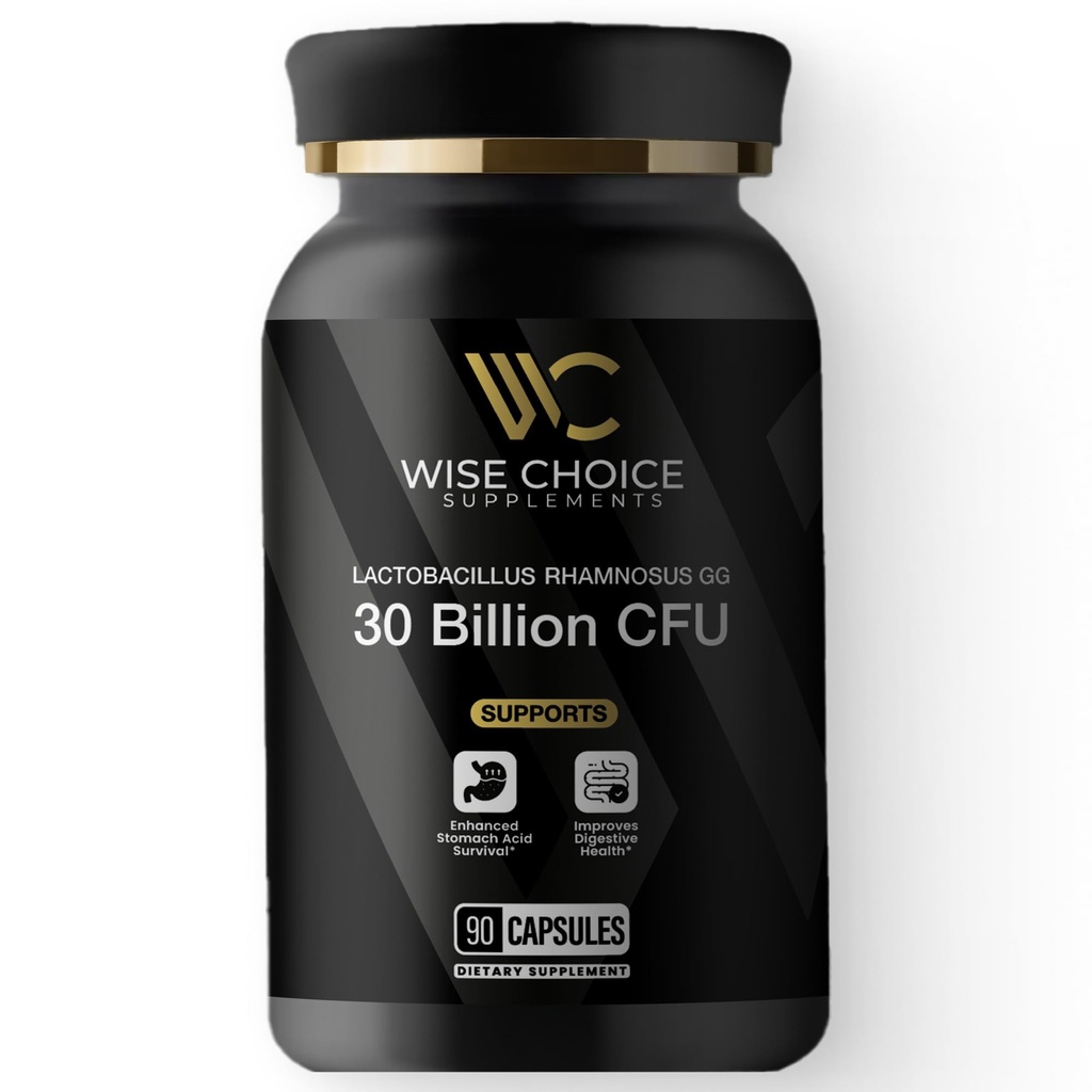 Lactobacillus Rhamnosus GG Probiótico Silencio 30 Billion CFU Silencio 90 cápsulas  LGG Strain for Advanced Gut Health &amp; Immune Support ← 3rd Party Tested ← Non-GMO &amp; Gluten Free