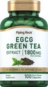 Piping Rock EGCG Green Tea Extract 1800 mg  100 Capsules  Suplemento estandarizado