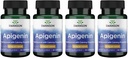 Swanson Apigenin-Bioflavonoid Suplemento Natural Prostate Support-Metabolism & Nerve Health Support-Can Support Sleep & Relax 90 Caps, 50mg Cada 4 Pack