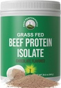 Grass Fed Beef Protein Powder - Lactose Free Great Tasting Beef Protein Isolate. Suplemento completo de animales no lácteos Paleo Carnivore para el primer edificio del músculo. No Whey. Chocolate Flavor