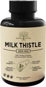 Premium Milk Thistle 900MG Liver & Kidney Support - Detox & Digestive Health Aid - Non-GMO Fórmula - Apoyo a la Digestión Optimal - 120 Tablas
