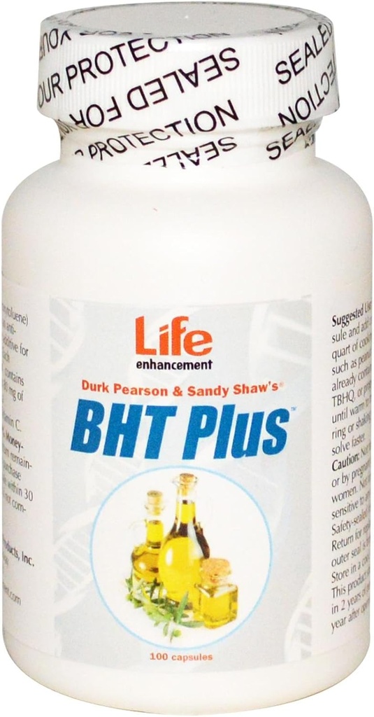 Mejora de la vida Durk Pearson " Sandy Shaw's BHT Plus, 100 cápsulas